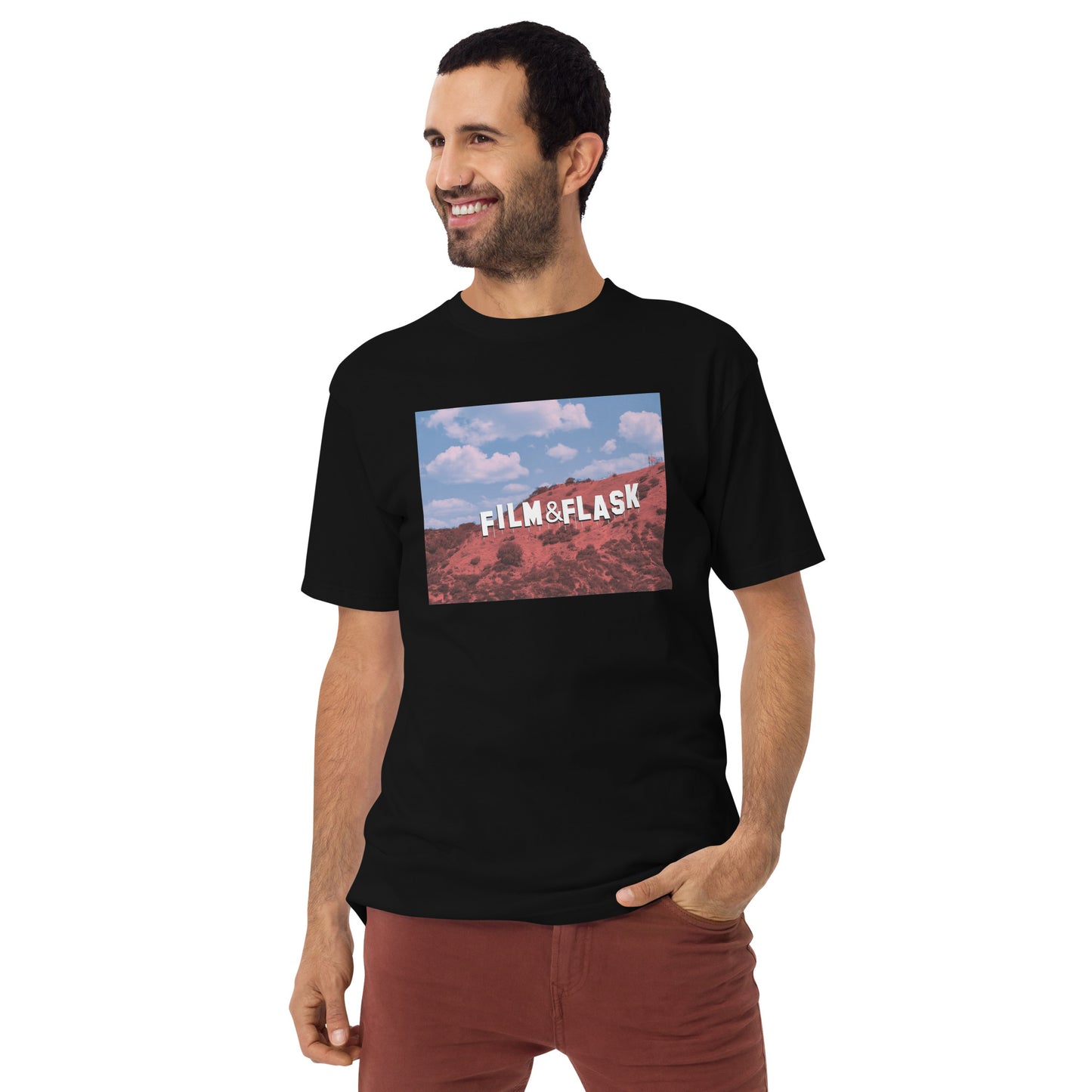 Flaskywood Hills Tee – Where Hollywood Meets Bourbon