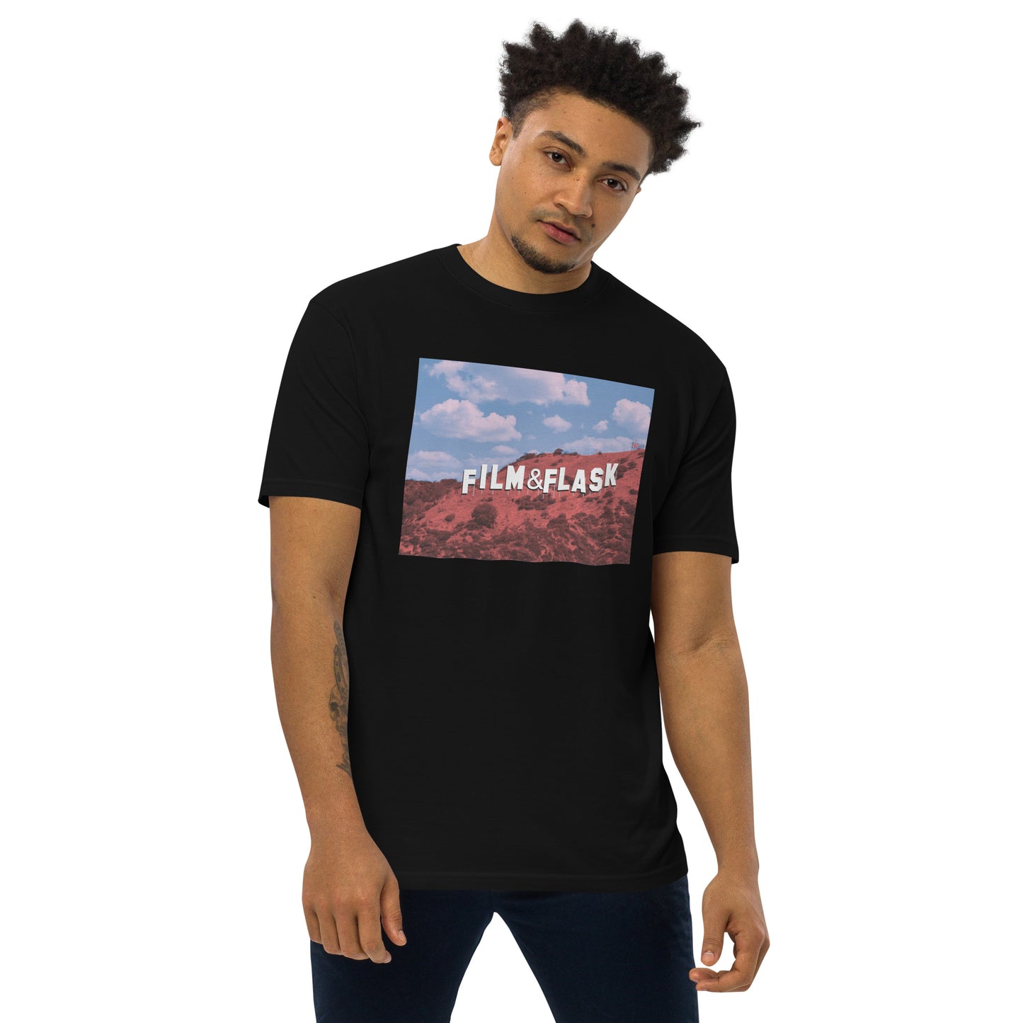 Flaskywood Hills Tee – Where Hollywood Meets Bourbon