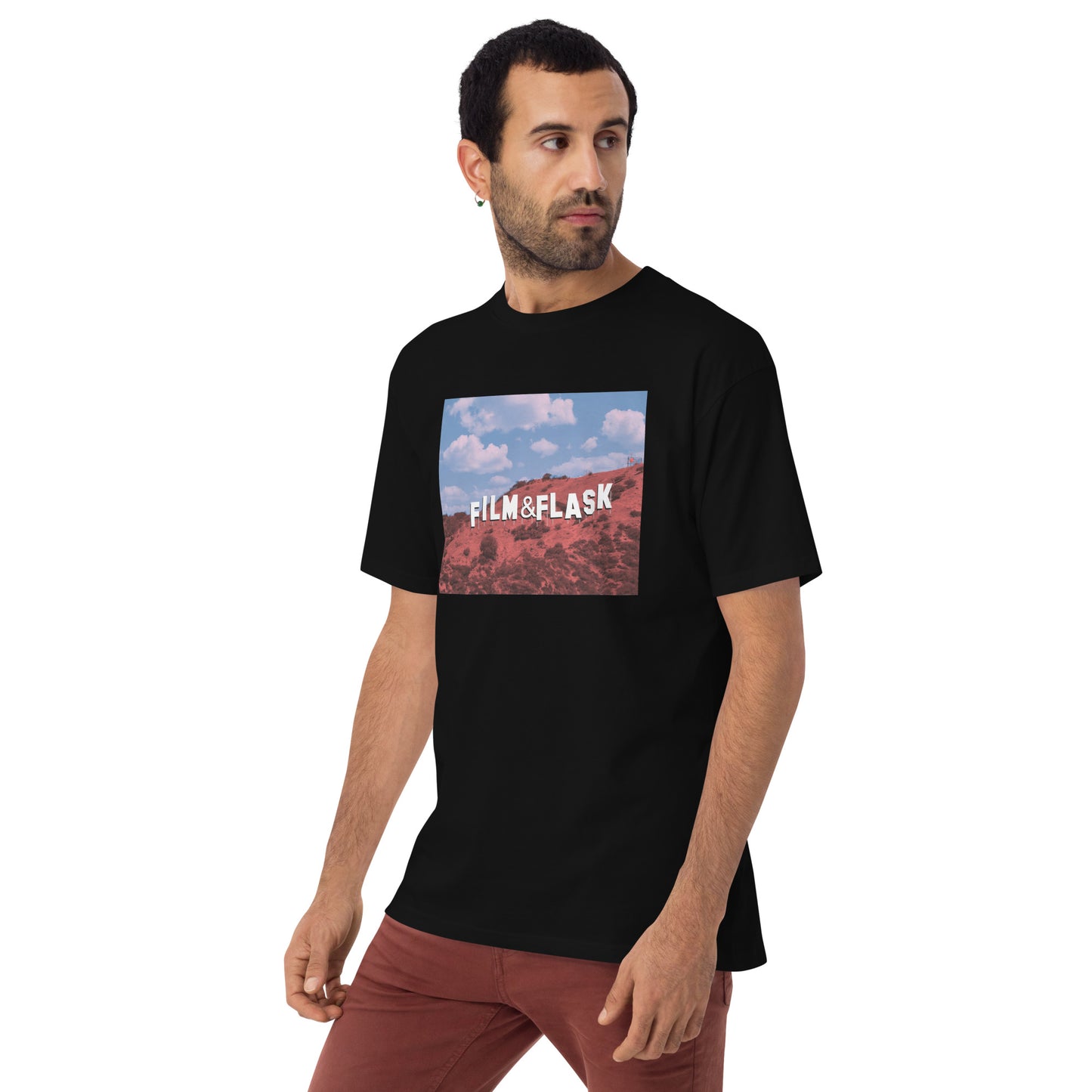 Flaskywood Hills Tee – Where Hollywood Meets Bourbon