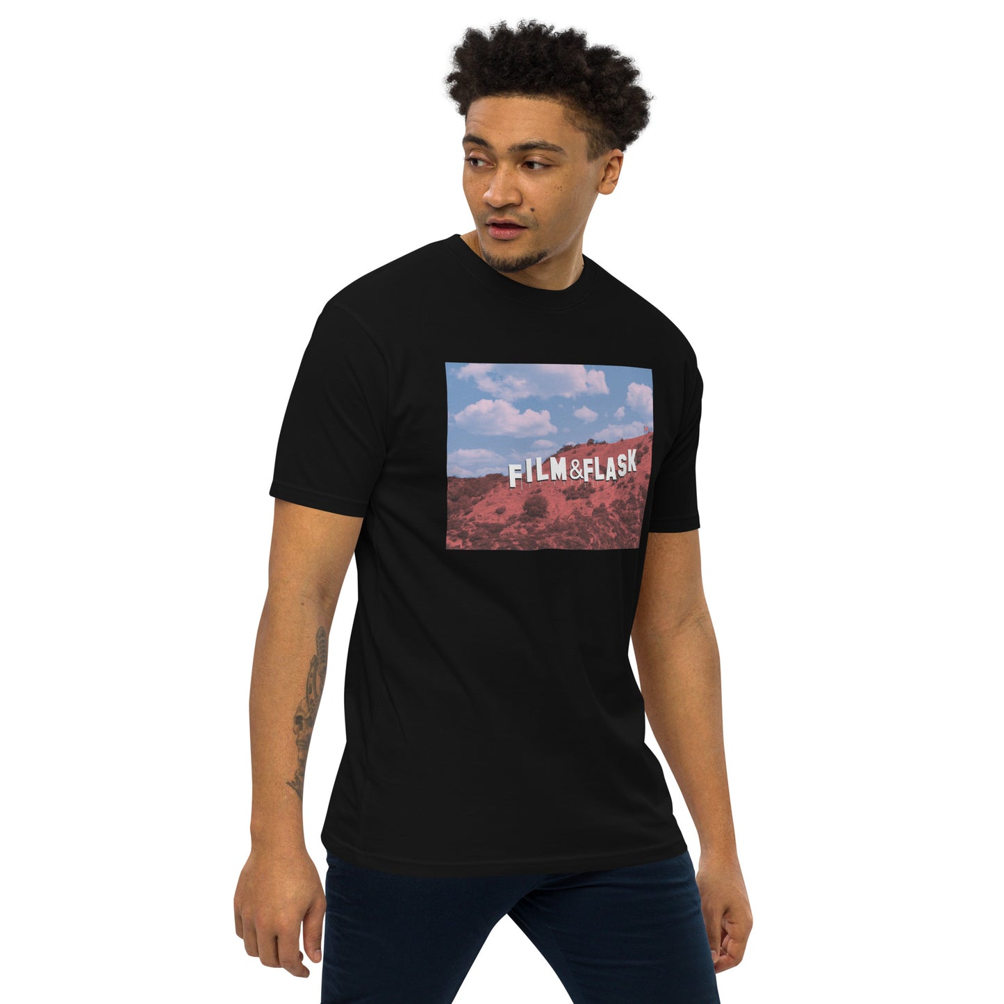 Flaskywood Hills Tee – Where Hollywood Meets Bourbon