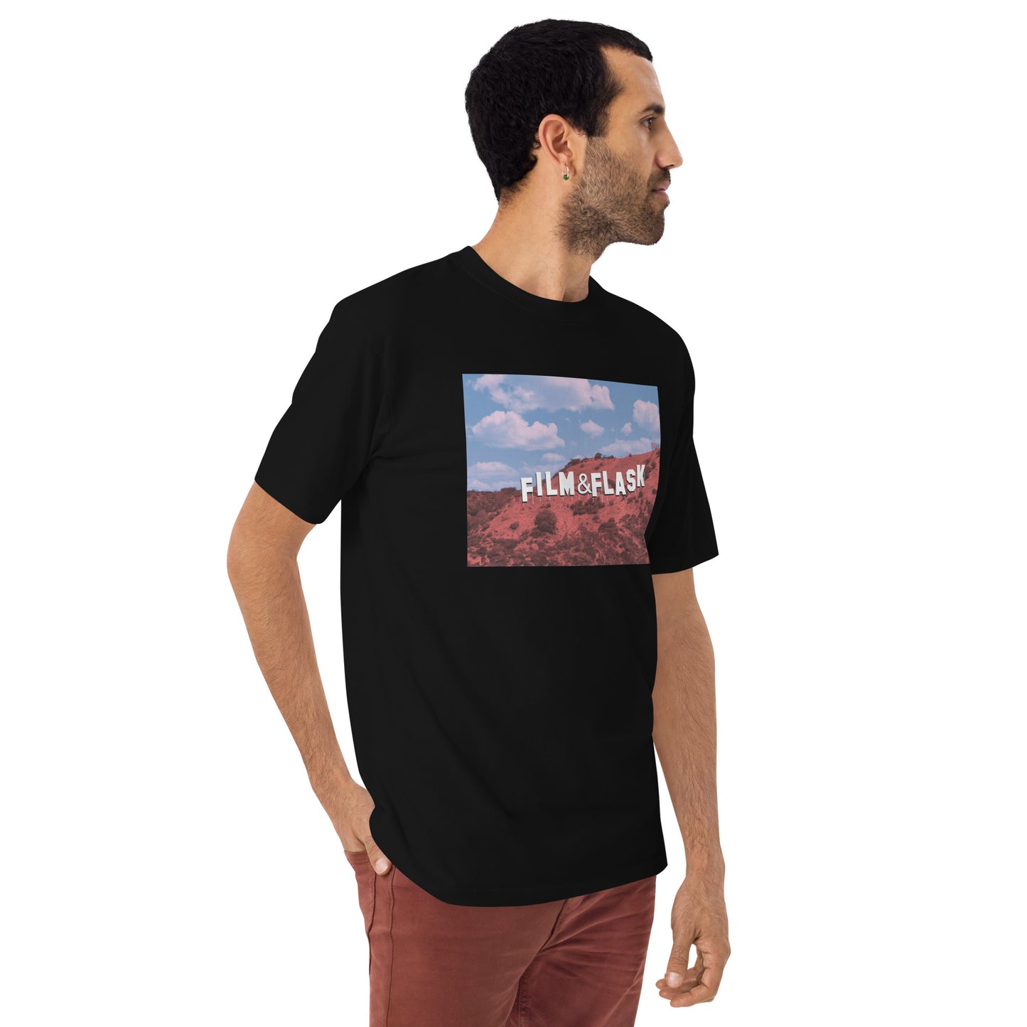 Flaskywood Hills Tee – Where Hollywood Meets Bourbon