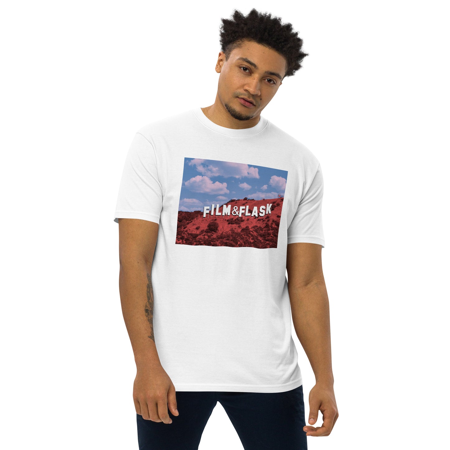 Flaskywood Hills Tee – Where Hollywood Meets Bourbon