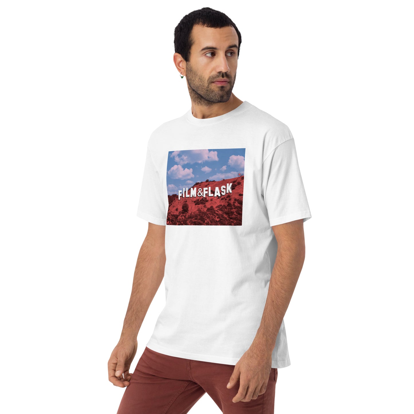 Flaskywood Hills Tee – Where Hollywood Meets Bourbon