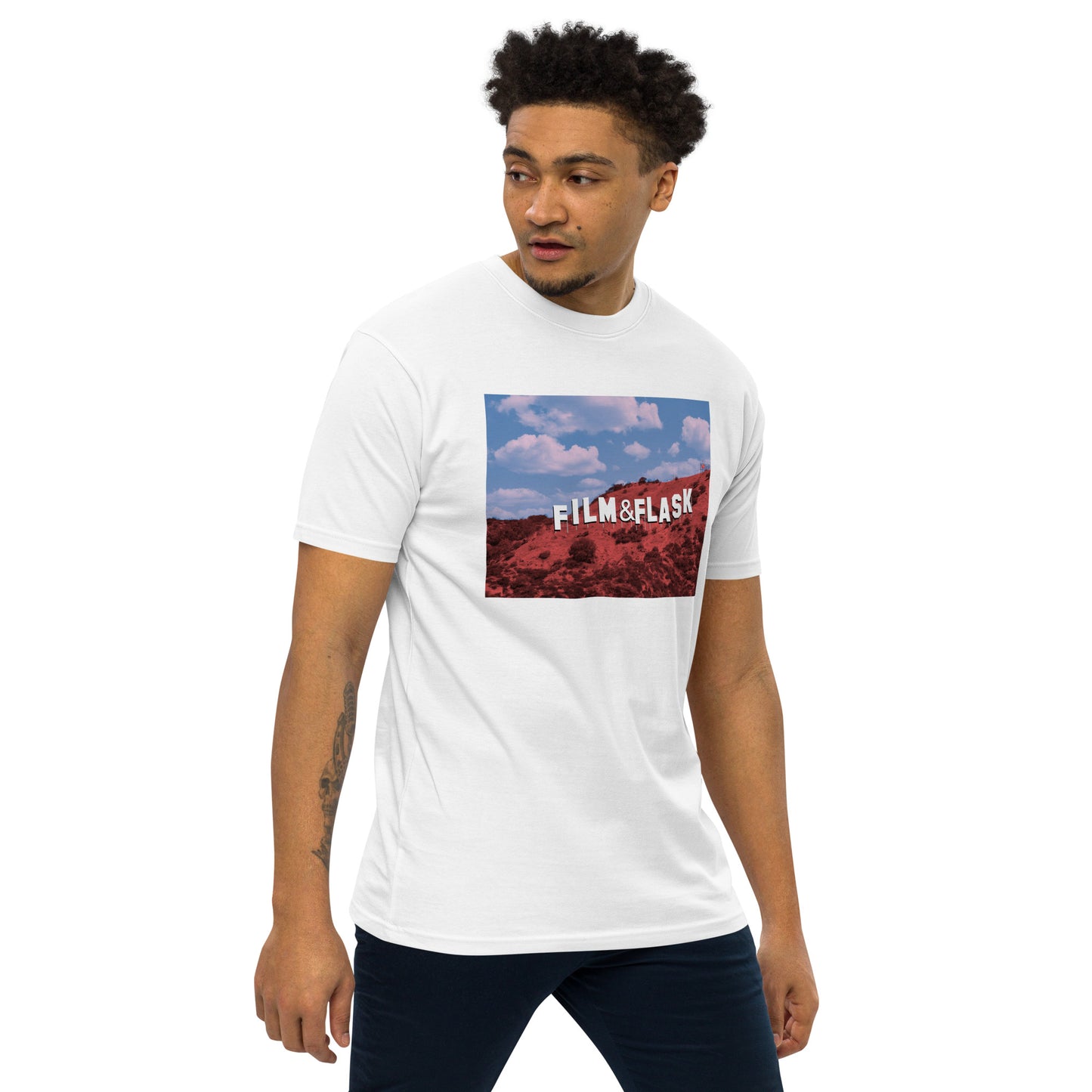 Flaskywood Hills Tee – Where Hollywood Meets Bourbon