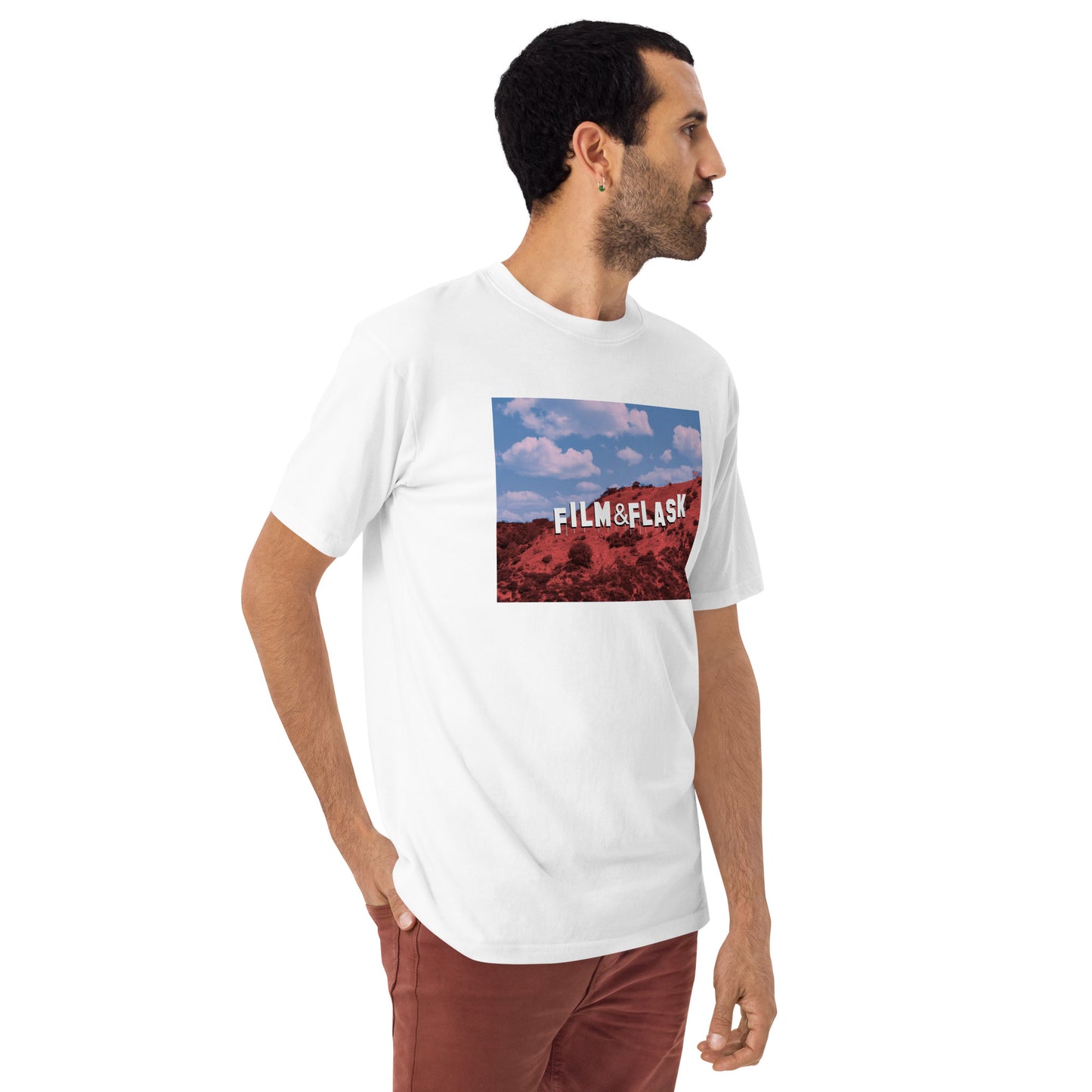 Flaskywood Hills Tee – Where Hollywood Meets Bourbon